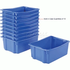 Buy 😍 LEWISBins SN2618-10 Polyethylene Container 26"L x 18-3/4"W x 10"H, Blue - Pkg Qty 5 ✨ -Containers shop 652909BL 6wco
