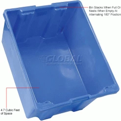 Wholesale 😀 LEWISBins SN3024-15 Polyethylene Container 30"L x 24"W x 15"H, Blue 😍 -Containers shop 652910BL 3wco