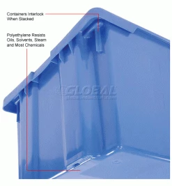 Wholesale 😀 LEWISBins SN3024-15 Polyethylene Container 30"L x 24"W x 15"H, Blue 😍 -Containers shop 652910BL 5wco