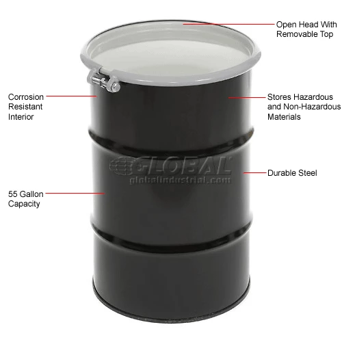 Flash Sale 🛒 Global Industrial Carbon Steel Drum 55 Gallon Open Head with Epoxy Phenolic Lining 👏 10 Flash Sale 🛒 Global Industrial Carbon Steel Drum 55 Gallon Open Head with Epoxy Phenolic Lining 👏 - Image 10