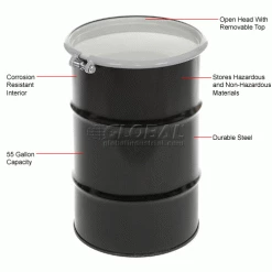 Cheapest ✨ Global Industrial™ Carbon Steel Drum 55 Gallon Open Head ❤️ -Containers shop 657106 1wco