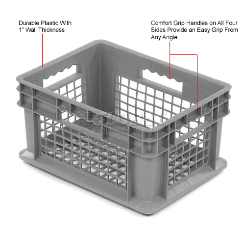 Top 10 🧨 Global Industrial Mesh Straight Wall Container, 15-3/4"Lx11-3/4"Wx8-1/4"H, Gray - Pkg Qty 12 🧨 9 Top 10 🧨 Global Industrial Mesh Straight Wall Container, 15-3/4"Lx11-3/4"Wx8-1/4"H, Gray - Pkg Qty 12 🧨 - Image 9