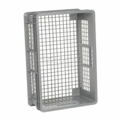 Best Sale ⭐ Global Industrial™ Mesh Straight Wall Container, 23-3/4"Lx15-3/4"Wx8-1/4"H, Gray - Pkg Qty 4 🔥 -Containers shop 662112 03