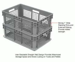 Best Sale ⭐ Global Industrial™ Mesh Straight Wall Container, 23-3/4"Lx15-3/4"Wx8-1/4"H, Gray - Pkg Qty 4 🔥 -Containers shop 662112 2wco