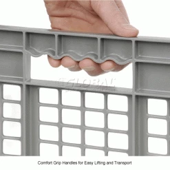 Best Sale ⭐ Global Industrial™ Mesh Straight Wall Container, 23-3/4"Lx15-3/4"Wx8-1/4"H, Gray - Pkg Qty 4 🔥 -Containers shop 662112 4wco