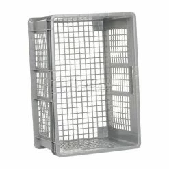 Promo 🎁 Global Industrial™ Mesh Straight Wall Container, 23-3/4"Lx15-3/4"Wx12-1/4"H, Gray - Pkg Qty 3 ✔️ -Containers shop 662113 03