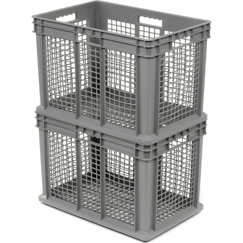 Outlet 😍 Global Industrial Mesh Straight Wall Container, 23-3/4"Lx15-3/4"Wx16-1/8"H, Gray - Pkg Qty 2 👍 5 Outlet 😍 Global Industrial Mesh Straight Wall Container, 23-3/4"Lx15-3/4"Wx16-1/8"H, Gray - Pkg Qty 2 👍 - Image 5