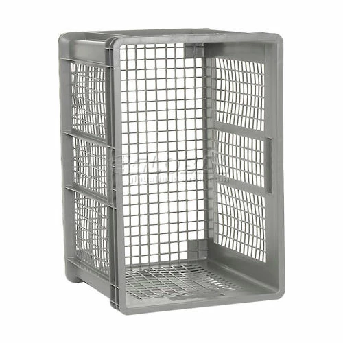 Outlet 😍 Global Industrial Mesh Straight Wall Container, 23-3/4"Lx15-3/4"Wx16-1/8"H, Gray - Pkg Qty 2 👍 3 Outlet 😍 Global Industrial Mesh Straight Wall Container, 23-3/4"Lx15-3/4"Wx16-1/8"H, Gray - Pkg Qty 2 👍 - Image 3
