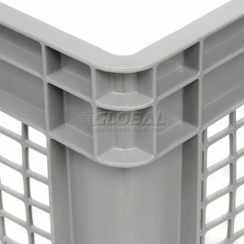 Outlet 😍 Global Industrial Mesh Straight Wall Container, 23-3/4"Lx15-3/4"Wx16-1/8"H, Gray - Pkg Qty 2 👍 8 Outlet 😍 Global Industrial Mesh Straight Wall Container, 23-3/4"Lx15-3/4"Wx16-1/8"H, Gray - Pkg Qty 2 👍 - Image 8