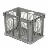 Outlet 😍 Global Industrial™ Mesh Straight Wall Container, 23-3/4"Lx15-3/4"Wx16-1/8"H, Gray - Pkg Qty 2 👍