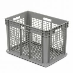 Outlet 😍 Global Industrial™ Mesh Straight Wall Container, 23-3/4"Lx15-3/4"Wx16-1/8"H, Gray - Pkg Qty 2 👍