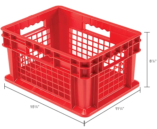 Buy ✨ Global Industrial Mesh Straight Wall Container, Solid Base, 15-3/4"Lx11-3/4"Wx8-1/4"H, Red - Pkg Qty 12 👍 7 Buy ✨ Global Industrial Mesh Straight Wall Container, Solid Base, 15-3/4"Lx11-3/4"Wx8-1/4"H, Red - Pkg Qty 12 👍 - Image 7