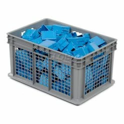 Best deal 🔥 Global Industrial Mesh Straight Wall Container, Solid Base, 23-3/4"Lx15-3/4"Wx12-1/4"H, Gray - Pkg Qty 3 🤩 -Containers shop 662121 01