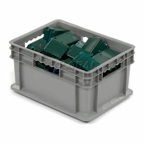 Cheap 🛒 Global Industrial Solid Straight Wall Container, 15-3/4"Lx11-3/4"Wx8-1/4"H, Gray - Pkg Qty 12 😀 4 Cheap 🛒 Global Industrial Solid Straight Wall Container, 15-3/4"Lx11-3/4"Wx8-1/4"H, Gray - Pkg Qty 12 😀 - Image 4