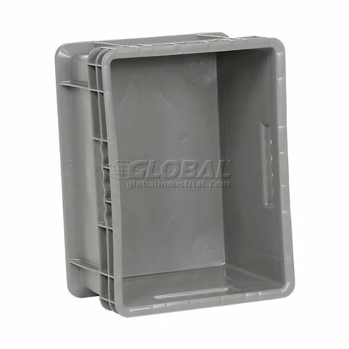 Cheap 🛒 Global Industrial Solid Straight Wall Container, 15-3/4"Lx11-3/4"Wx8-1/4"H, Gray - Pkg Qty 12 😀 3 Cheap 🛒 Global Industrial Solid Straight Wall Container, 15-3/4"Lx11-3/4"Wx8-1/4"H, Gray - Pkg Qty 12 😀 - Image 3