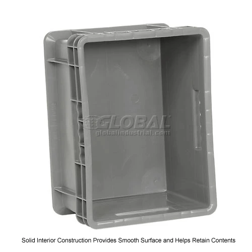 Cheap 🛒 Global Industrial Solid Straight Wall Container, 15-3/4"Lx11-3/4"Wx8-1/4"H, Gray - Pkg Qty 12 😀 12 Cheap 🛒 Global Industrial Solid Straight Wall Container, 15-3/4"Lx11-3/4"Wx8-1/4"H, Gray - Pkg Qty 12 😀 - Image 12