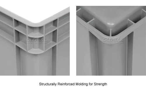 Cheap 🛒 Global Industrial Solid Straight Wall Container, 15-3/4"Lx11-3/4"Wx8-1/4"H, Gray - Pkg Qty 12 😀 14 Cheap 🛒 Global Industrial Solid Straight Wall Container, 15-3/4"Lx11-3/4"Wx8-1/4"H, Gray - Pkg Qty 12 😀 - Image 14