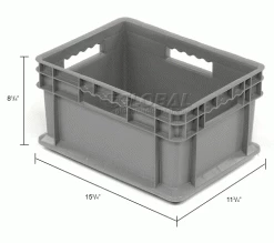 Cheap 🛒 Global Industrial Solid Straight Wall Container, 15-3/4"Lx11-3/4"Wx8-1/4"H, Gray - Pkg Qty 12 😀 29 Cheap 🛒 Global Industrial Solid Straight Wall Container, 15-3/4"Lx11-3/4"Wx8-1/4"H, Gray - Pkg Qty 12 😀 -Containers shop 662123 dim