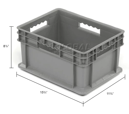 Cheap 🛒 Global Industrial Solid Straight Wall Container, 15-3/4"Lx11-3/4"Wx8-1/4"H, Gray - Pkg Qty 12 😀 15 Cheap 🛒 Global Industrial Solid Straight Wall Container, 15-3/4"Lx11-3/4"Wx8-1/4"H, Gray - Pkg Qty 12 😀 - Image 15