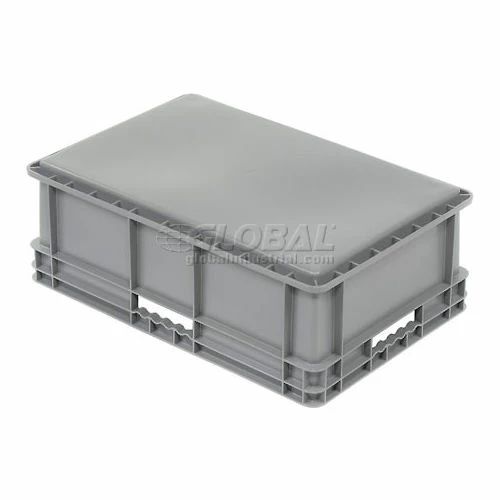 Discount 🌟 Global Industrial Solid Straight Wall Container, 23-3/4"Lx15-3/4"Wx8-1/4"H, Gray - Pkg Qty 4 🛒 2 Discount 🌟 Global Industrial Solid Straight Wall Container, 23-3/4"Lx15-3/4"Wx8-1/4"H, Gray - Pkg Qty 4 🛒 - Image 2