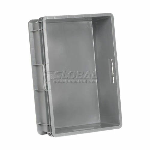 Discount 🌟 Global Industrial Solid Straight Wall Container, 23-3/4"Lx15-3/4"Wx8-1/4"H, Gray - Pkg Qty 4 🛒 3 Discount 🌟 Global Industrial Solid Straight Wall Container, 23-3/4"Lx15-3/4"Wx8-1/4"H, Gray - Pkg Qty 4 🛒 - Image 3