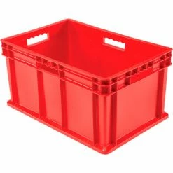 Promo ๐ Global Industrial Solid Straight Wall Container, 23-3/4"Lx15-3/4"Wx12-1/4"H, Red - Pkg Qty 3 ๐
