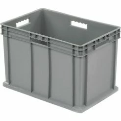 Best deal 🛒 Global Industrial™ Solid Straight Wall Container, 23-3/4"Lx15-3/4"Wx16-1/8"H, Gray - Pkg Qty 2 🤩