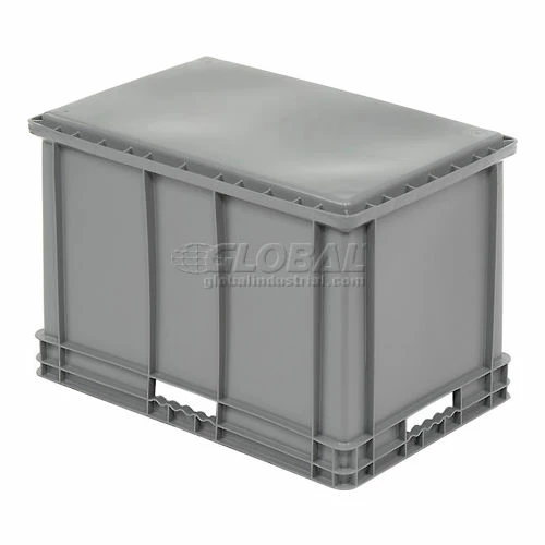 Best deal 🛒 Global Industrial Solid Straight Wall Container, 23-3/4"Lx15-3/4"Wx16-1/8"H, Gray - Pkg Qty 2 🤩 2 Best deal 🛒 Global Industrial Solid Straight Wall Container, 23-3/4"Lx15-3/4"Wx16-1/8"H, Gray - Pkg Qty 2 🤩 - Image 2