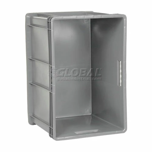 Best deal 🛒 Global Industrial Solid Straight Wall Container, 23-3/4"Lx15-3/4"Wx16-1/8"H, Gray - Pkg Qty 2 🤩 3 Best deal 🛒 Global Industrial Solid Straight Wall Container, 23-3/4"Lx15-3/4"Wx16-1/8"H, Gray - Pkg Qty 2 🤩 - Image 3