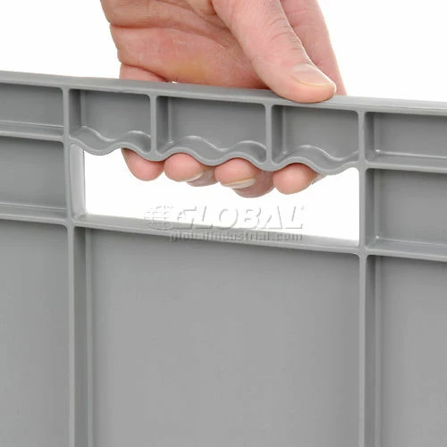 Best deal 🛒 Global Industrial Solid Straight Wall Container, 23-3/4"Lx15-3/4"Wx16-1/8"H, Gray - Pkg Qty 2 🤩 9 Best deal 🛒 Global Industrial Solid Straight Wall Container, 23-3/4"Lx15-3/4"Wx16-1/8"H, Gray - Pkg Qty 2 🤩 - Image 9