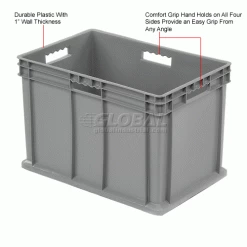 Best deal 🛒 Global Industrial Solid Straight Wall Container, 23-3/4"Lx15-3/4"Wx16-1/8"H, Gray - Pkg Qty 2 🤩 24 Best deal 🛒 Global Industrial Solid Straight Wall Container, 23-3/4"Lx15-3/4"Wx16-1/8"H, Gray - Pkg Qty 2 🤩 -Containers shop 662126 1wco