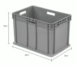 Best deal 🛒 Global Industrial Solid Straight Wall Container, 23-3/4"Lx15-3/4"Wx16-1/8"H, Gray - Pkg Qty 2 🤩 29 Best deal 🛒 Global Industrial Solid Straight Wall Container, 23-3/4"Lx15-3/4"Wx16-1/8"H, Gray - Pkg Qty 2 🤩 -Containers shop 662126 dim