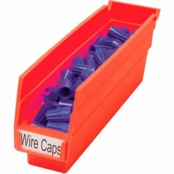Wholesale 🔔 Akro-Mils Plastic Nesting Storage Shelf Bin 30110 - 2-3/4"W x 11-5/8"D x 4"H Red - Pkg Qty 24 👍