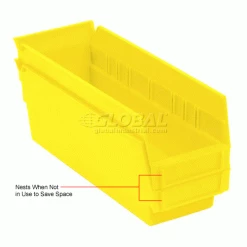 Cheapest ✔️ Akro-Mils Plastic Nesting Storage Shelf Bin 30120 - 4-1/8"W x 11-5/8"D x 4"H Yellow - Pkg Qty 24 ❤️ -Containers shop 752356YL 3wco