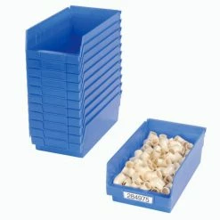 Best Sale ❤️ Akro-Mils Plastic Nesting Storage Shelf Bin 30130 - 6-5/8"W x 11-5/8"D x 4"H Blue - Pkg Qty 12 👍 -Containers shop 752359BL 10