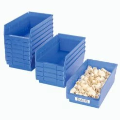 Best Sale ❤️ Akro-Mils Plastic Nesting Storage Shelf Bin 30130 - 6-5/8"W x 11-5/8"D x 4"H Blue - Pkg Qty 12 👍 -Containers shop 752359BL 11