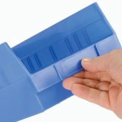 Best Sale ❤️ Akro-Mils Plastic Nesting Storage Shelf Bin 30130 - 6-5/8"W x 11-5/8"D x 4"H Blue - Pkg Qty 12 👍 -Containers shop 752359BL 15