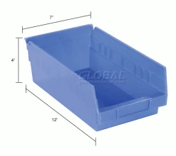 Best Sale ❤️ Akro-Mils Plastic Nesting Storage Shelf Bin 30130 - 6-5/8"W x 11-5/8"D x 4"H Blue - Pkg Qty 12 👍 -Containers shop 752359BL dim