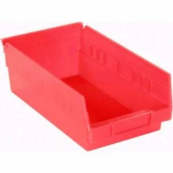 Coupon 💯 Akro-Mils Plastic Nesting Storage Shelf Bin 30150 - 8-3/8"W x 11-5/8"D x 4"H Red - Pkg Qty 12 ⌛