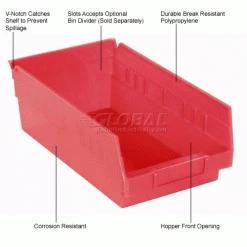 Coupon 💯 Akro-Mils Plastic Nesting Storage Shelf Bin 30150 - 8-3/8"W x 11-5/8"D x 4"H Red - Pkg Qty 12 ⌛ 38 Coupon 💯 Akro-Mils Plastic Nesting Storage Shelf Bin 30150 - 8-3/8"W x 11-5/8"D x 4"H Red - Pkg Qty 12 ⌛ -Containers shop 752359RD 1wco