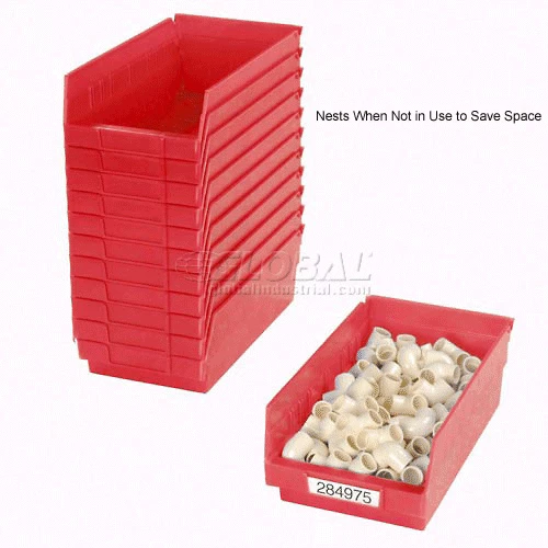 Coupon 💯 Akro-Mils Plastic Nesting Storage Shelf Bin 30150 - 8-3/8"W x 11-5/8"D x 4"H Red - Pkg Qty 12 ⌛ 21 Coupon 💯 Akro-Mils Plastic Nesting Storage Shelf Bin 30150 - 8-3/8"W x 11-5/8"D x 4"H Red - Pkg Qty 12 ⌛ - Image 21