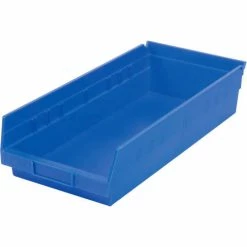 Buy 💯 Akro-Mils Plastic Nesting Storage Shelf Bin 30158 - 8-3/8"W x 17-7/8"D x 4"H Blue - Pkg Qty 12 💯