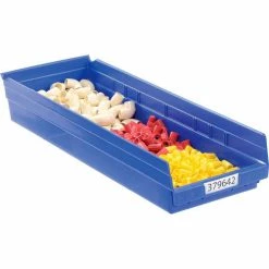 New ๐ Akro-Mils Plastic Nesting Storage Shelf Bin 30184 - 8-3/8"W x 23-5/8"D x 4"H Blue - Pkg Qty 6 โ๏ธ