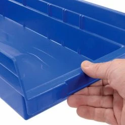 New 🛒 Akro-Mils Plastic Nesting Storage Shelf Bin 30184 - 8-3/8"W x 23-5/8"D x 4"H Blue - Pkg Qty 6 ✔️ 15 New 🛒 Akro-Mils Plastic Nesting Storage Shelf Bin 30184 - 8-3/8"W x 23-5/8"D x 4"H Blue - Pkg Qty 6 ✔️ -Containers shop 752364BL 06