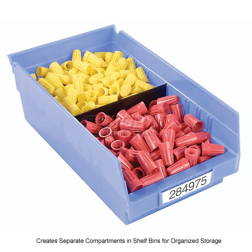 New 😀 Akro-Mils Shelf Bin Divider 40130 For 7"W x 4"H Shelf Bins, Black, Price Pack of 24 💯 8 New 😀 Akro-Mils Shelf Bin Divider 40130 For 7"W x 4"H Shelf Bins, Black, Price Pack of 24 💯 - Image 8