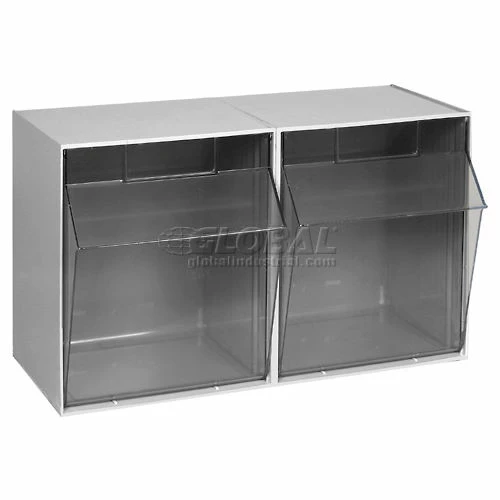 Discount ⭐ Quantum Storage Systems Quantum Tip Out Storage Bin QTB302 - 2 Compartments Gray ✔️ 3 Discount ⭐ Quantum Storage Systems Quantum Tip Out Storage Bin QTB302 - 2 Compartments Gray ✔️ - Image 3