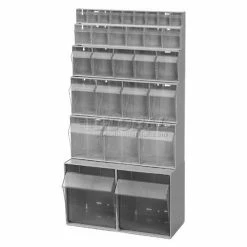 Hot Sale ⌛ Quantum Storage Systems Quantum Tip Out Storage Bin QTB305 - 5 Compartments Gray 💯 -Containers shop 752384GY Group1