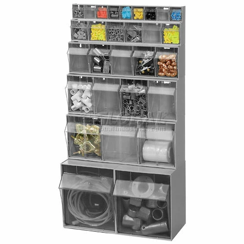 Discount ⭐ Quantum Storage Systems Quantum Tip Out Storage Bin QTB302 - 2 Compartments Gray ✔️ 6 Discount ⭐ Quantum Storage Systems Quantum Tip Out Storage Bin QTB302 - 2 Compartments Gray ✔️ - Image 6