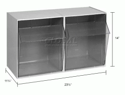 Discount ⭐ Quantum Storage Systems Quantum Tip Out Storage Bin QTB302 - 2 Compartments Gray ✔️ 21 Discount ⭐ Quantum Storage Systems Quantum Tip Out Storage Bin QTB302 - 2 Compartments Gray ✔️ -Containers shop 752384GY dim