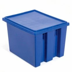 Best Pirce 🥰 Akro-Mils Nest & Stack Tote 35195 - 19-1/2"L x 15-1/2"W x 13"H, Blue - Pkg Qty 6 🔔 30 Best Pirce 🥰 Akro-Mils Nest & Stack Tote 35195 - 19-1/2"L x 15-1/2"W x 13"H, Blue - Pkg Qty 6 🔔 -Containers shop 752430BL 01